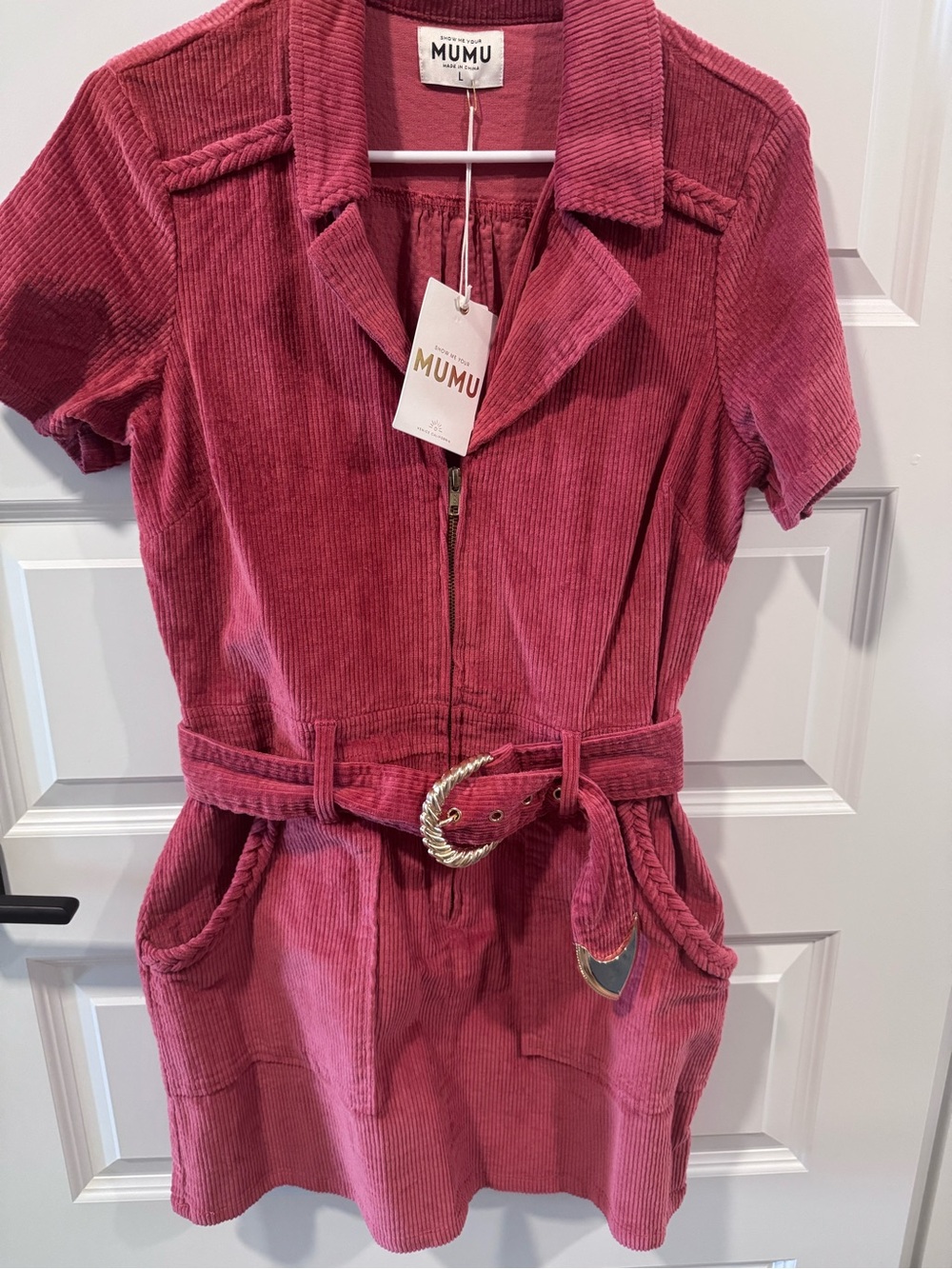 Show Me Your Mumu outlaw orange red Corduroy Dress - Picture 1 of 5